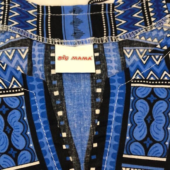 Big Mama Dakishi shirt blue/white one size NWOT - Picture 9 of 9